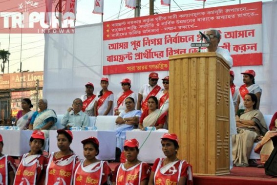 CM urges people to vote for left front in the civic poll